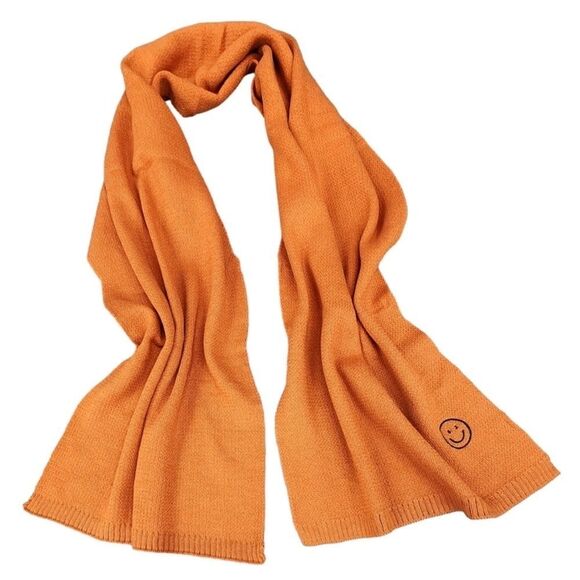 Smiley Face Scarf In Orange - Picture 2 of 2